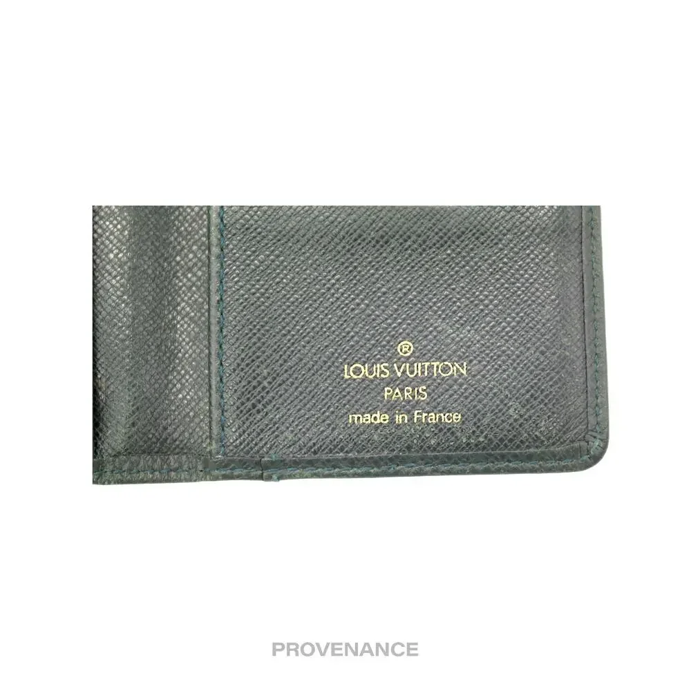 🔴 Louis Vuitton Pocket Organizer Wallet - Taiga Epicea Leather
